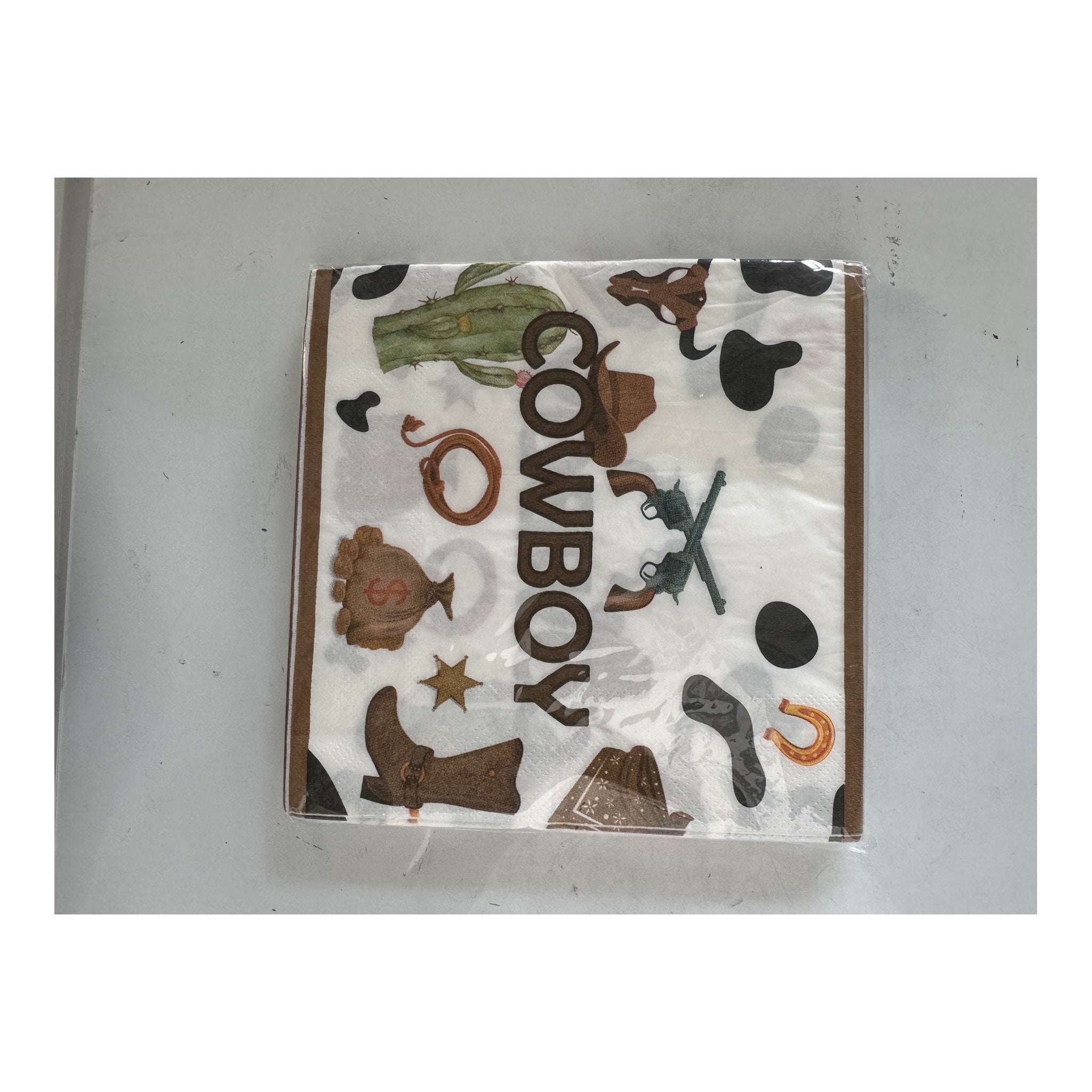 2Ply Napkins 24 ct Cowboy 24Pk/Cs